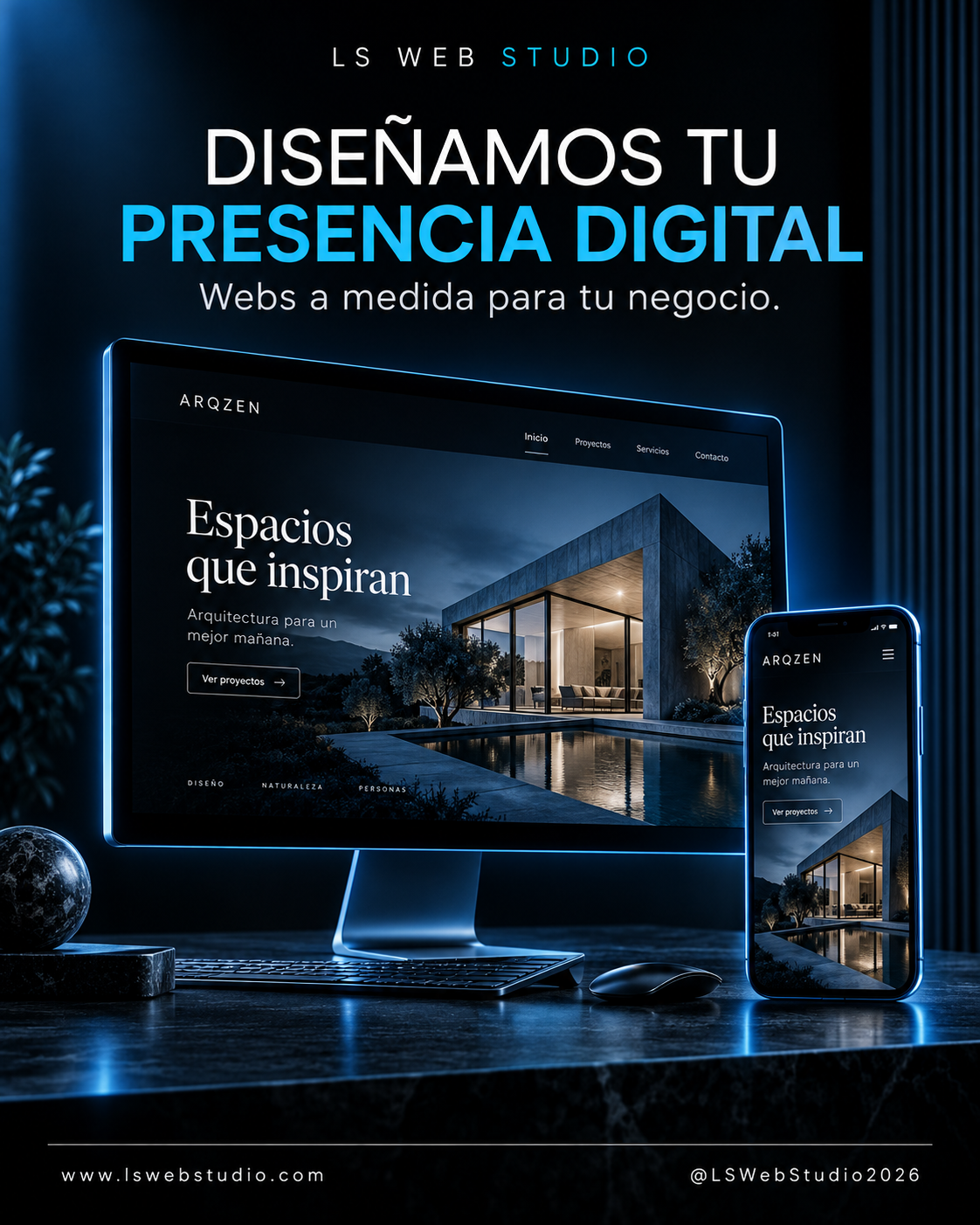 Diseñamos tu presencia digital Webs a medida para tu negocio.