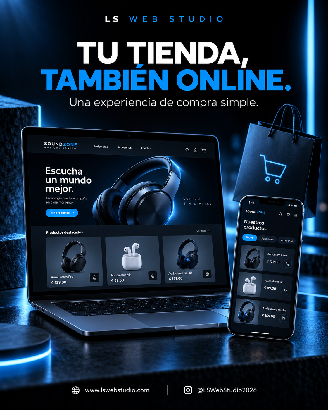 Tu tienda, también online. Una experiencia de compra simple.